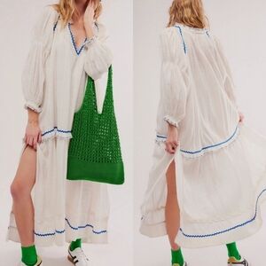 emmeline midi dress free people Emmeline Shoulder Tie Midi Dress (Women)